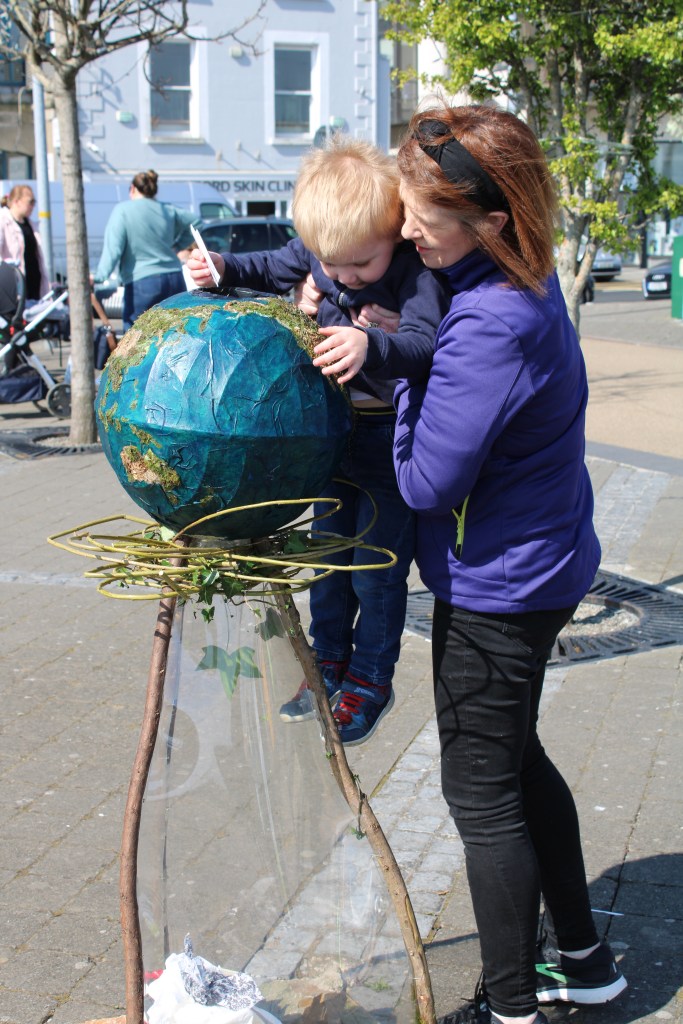 Public engaging with the piece, The Quay, Wexford Town
